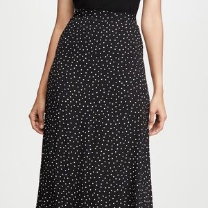 Reformation Midi Polka Dot Skirt